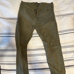 Flying Monkey Green Jeggings Distressed Slim Fit
